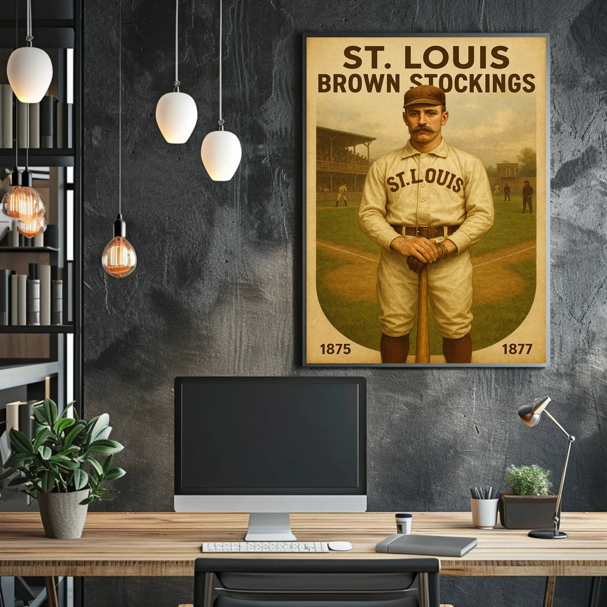 St. Louis Brown Stockings Baseball Poster