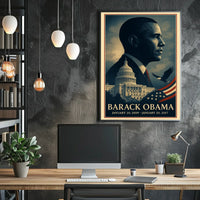 Prominent Figure with Capitol & Eagle Political Poster