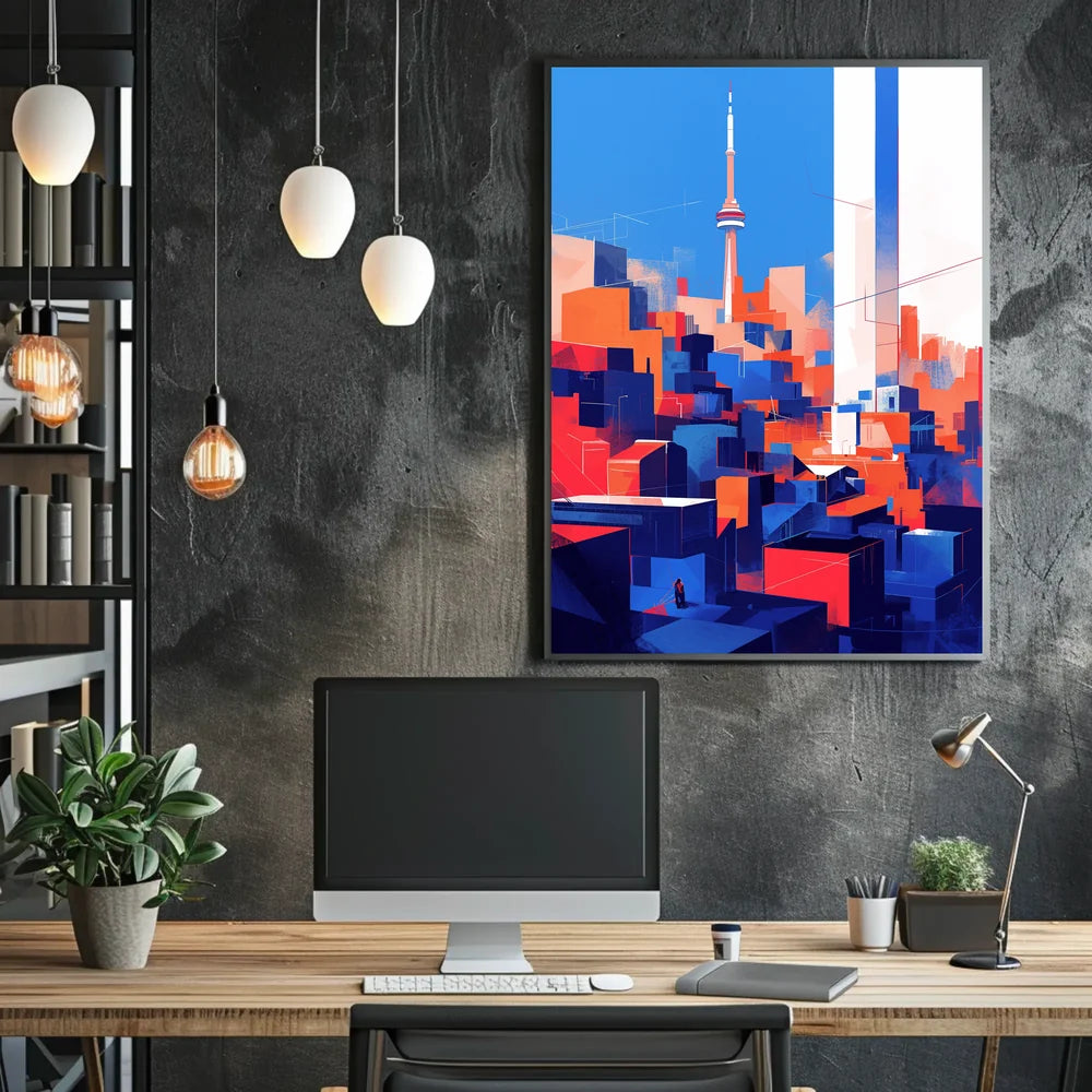 Toronto Abstract Cityscape Modern Art Poster
