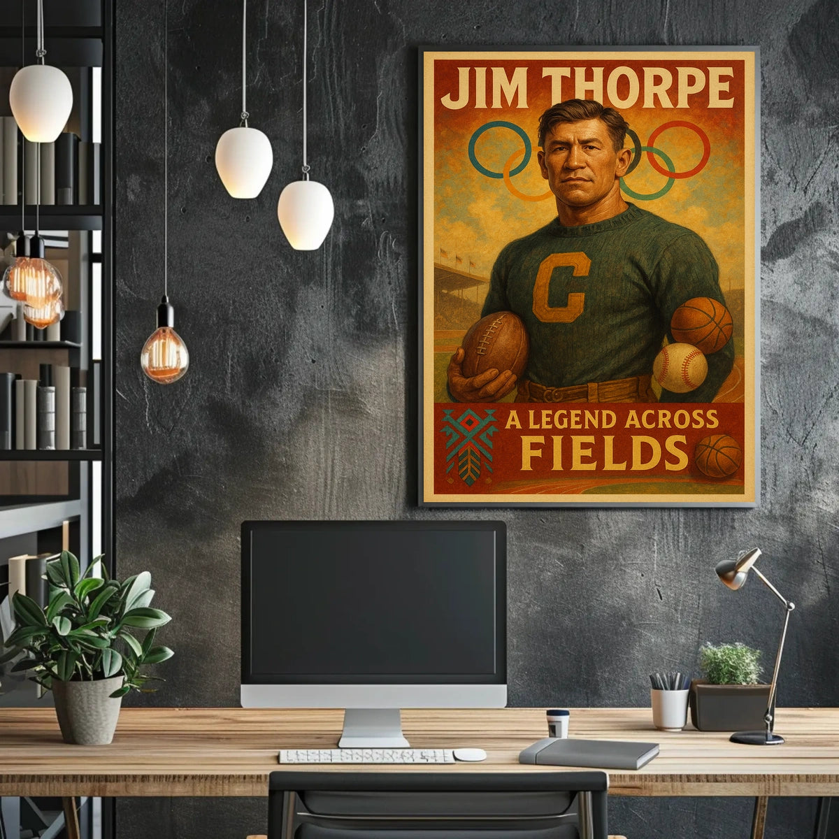 Jim Thorpe Iconic Sports Legend Jim Thorpe Poster