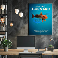Flying Gurnard Exotic Sea Creature Poster PosterGoat