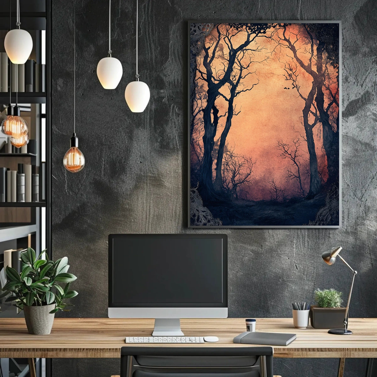 Enchanted Forest Gateway: Abstract, Artistic, or Pop Culture Poster