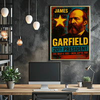 James A. Garfield 20th President of the United States Graffiti Pop Art Poster