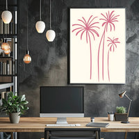 Abstract Palm Trees Minimalist Wall Art Print