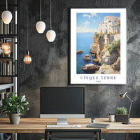 Cinque Terre Coastal Serenity Travel Poster PosterGoat