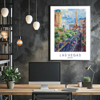 Las Vegas Skyline Poster PosterGoat