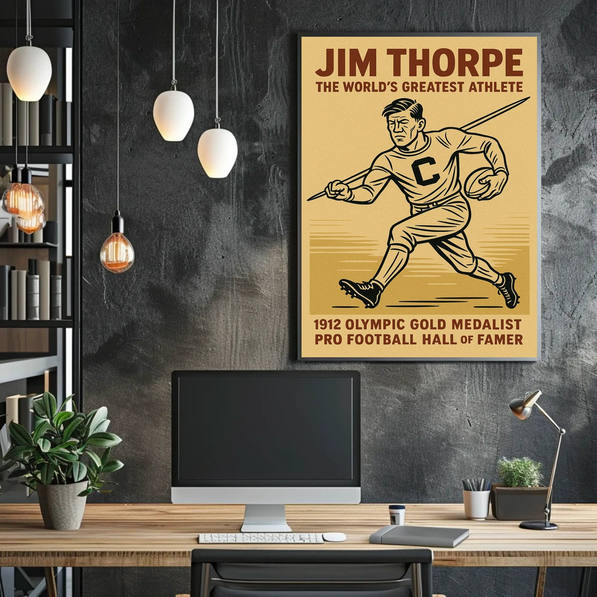 Celebrating Jim Thorpe Legendary Athlete Poster