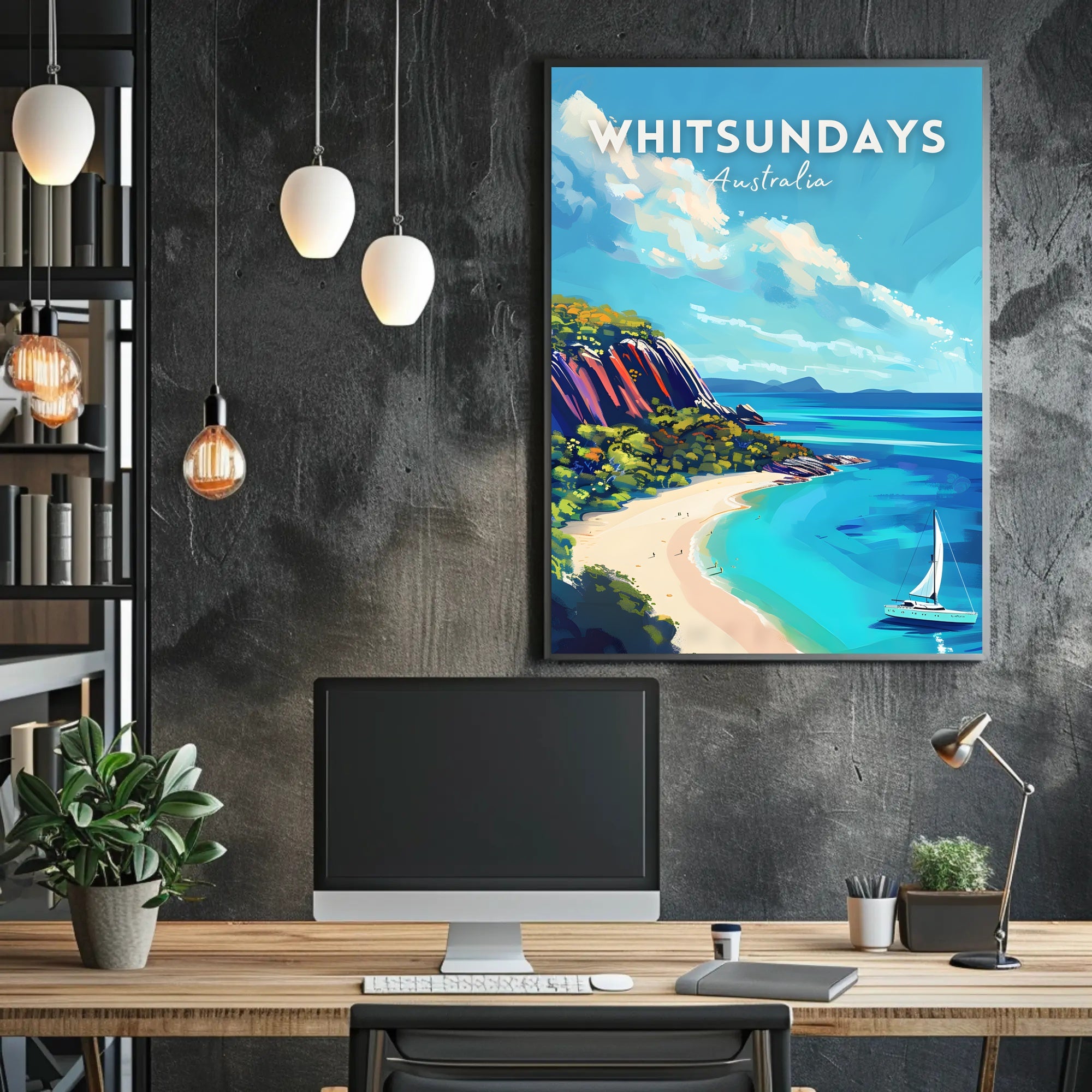 Whitsundays Tropical Getaway Travel Poster
