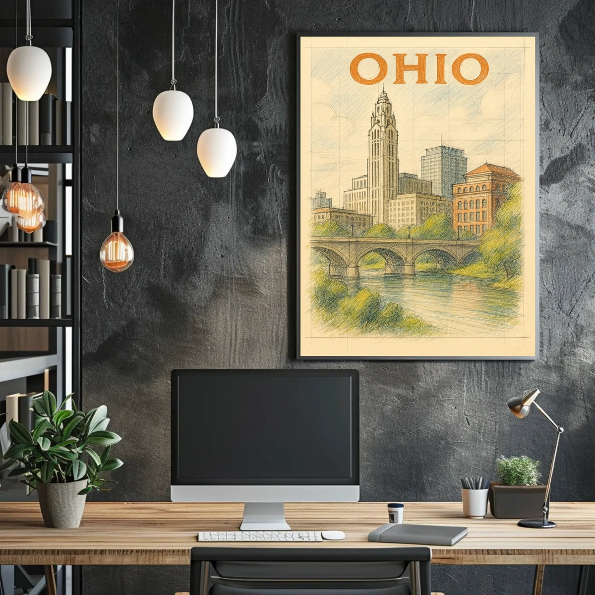 Ohio Cityscape Poster