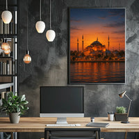 Sunset Over The Hagia Sophia Poster