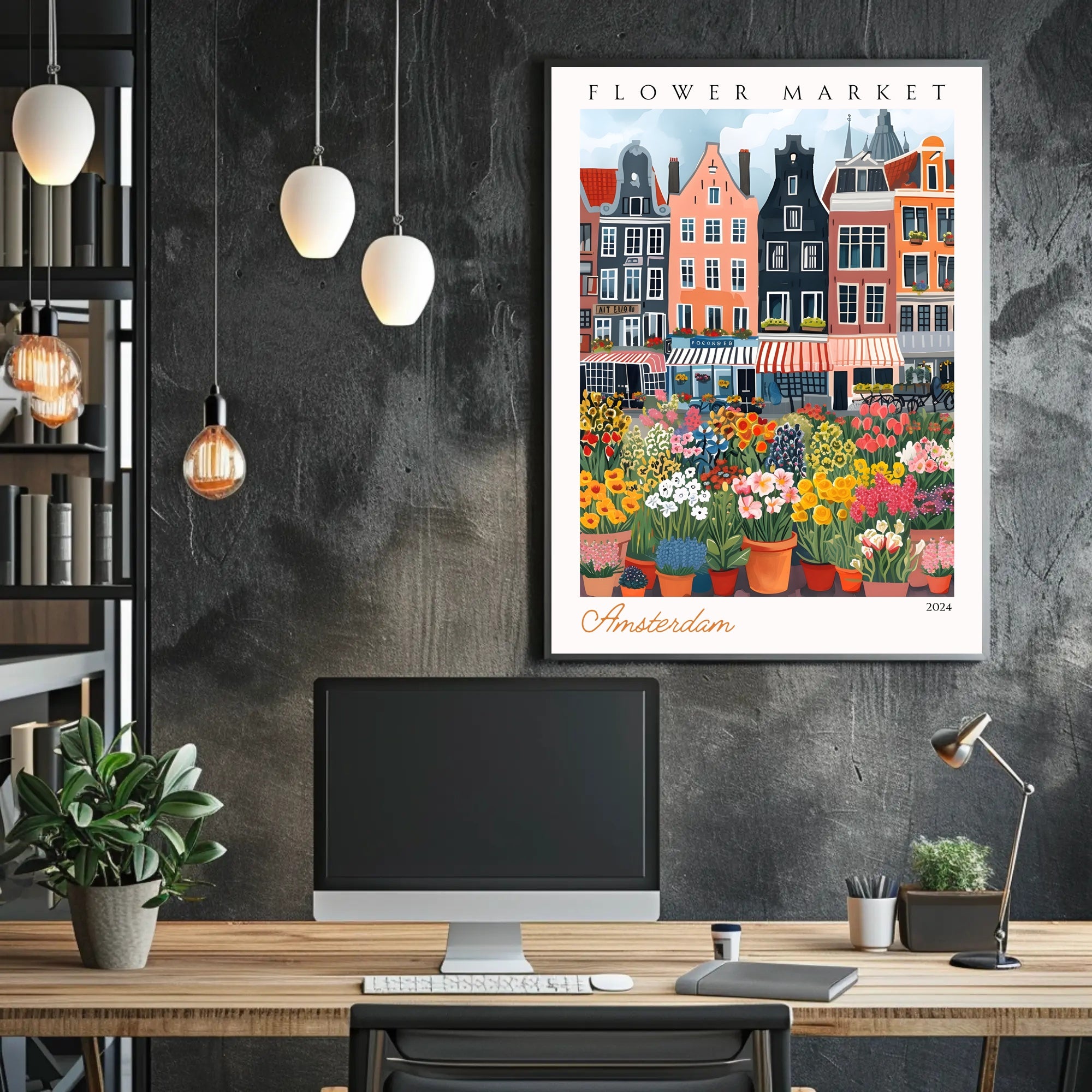Amsterdam Flower Market Poster PosterGoat