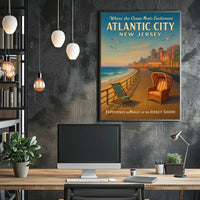 Atlantic City Where the Ocean Meets Excitement Poster