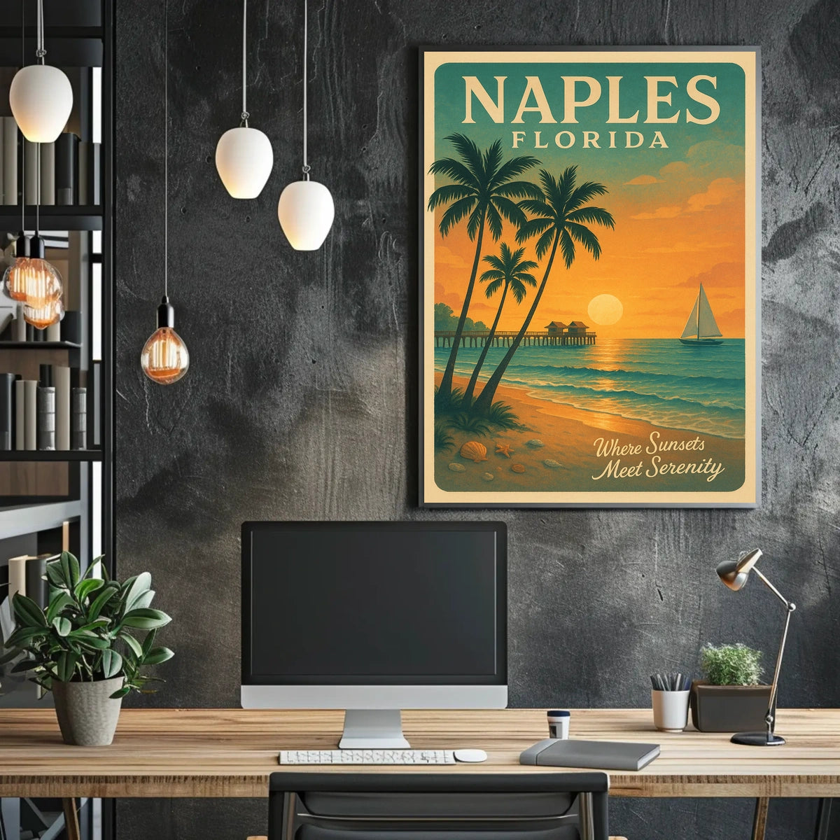 Naples, Florida Where Sunsets Meet Serenity Poster