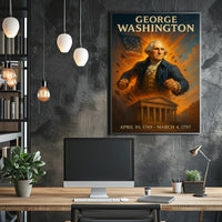George Washington Vintage Presidential Leadership Historical Poster