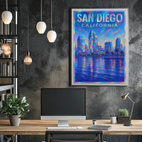 San Diego Skyline Poster