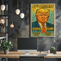 Trump Fluid Transition Patriotic Expressionism Poster