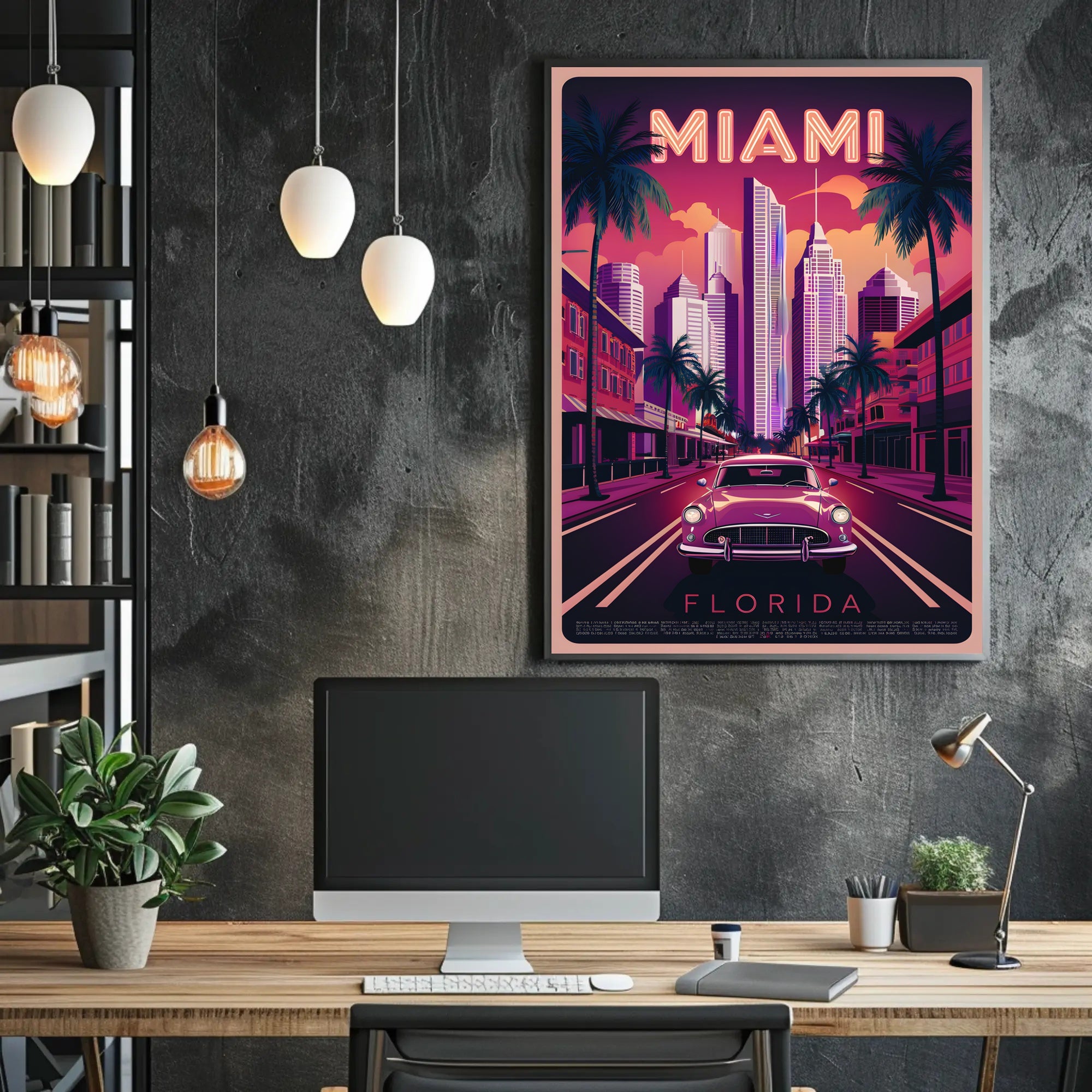Miami Retro Vibes Poster
