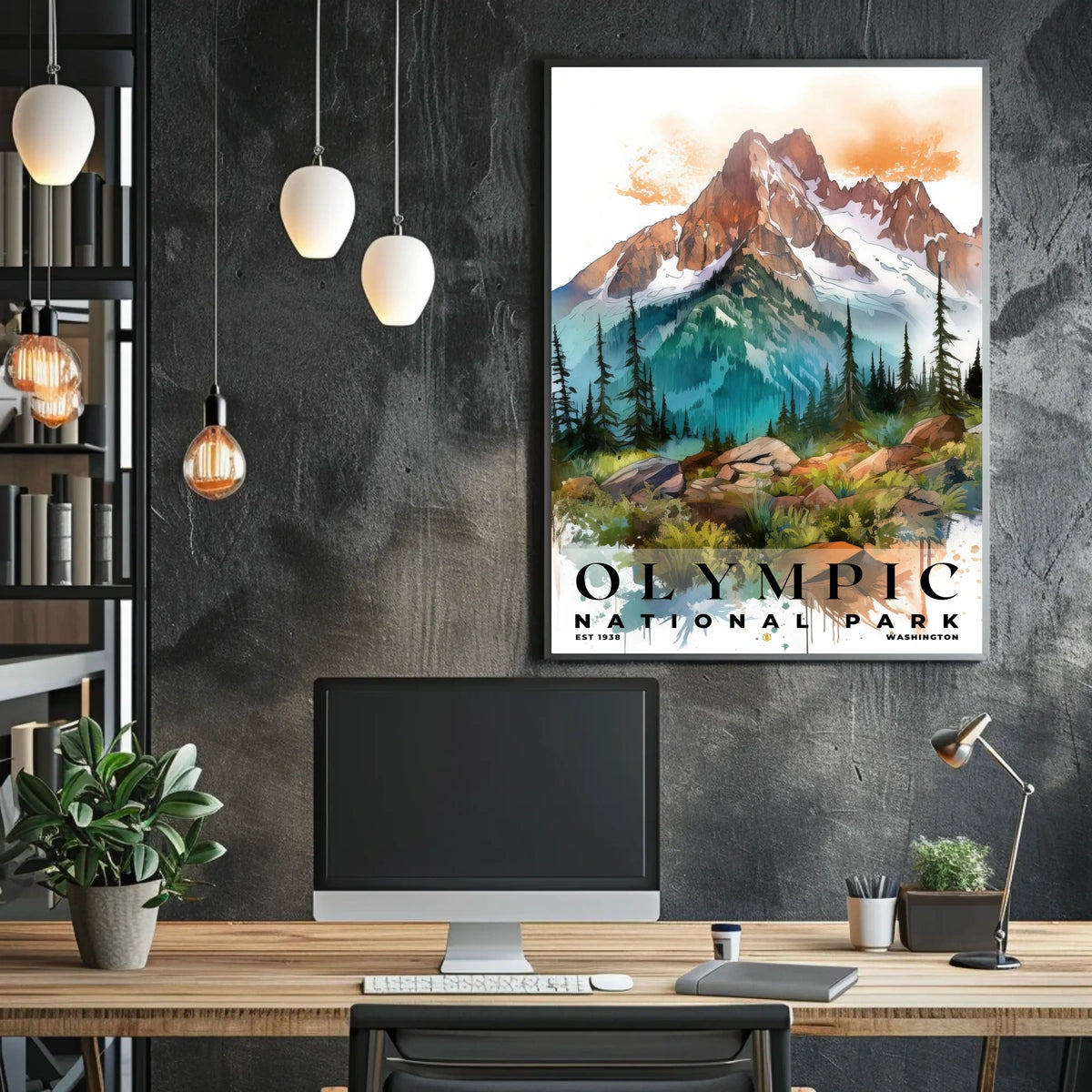 Olympic Watercolor Wall Art Poster