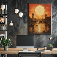 Victorian London Nostalgia: Serene River Travel Poster