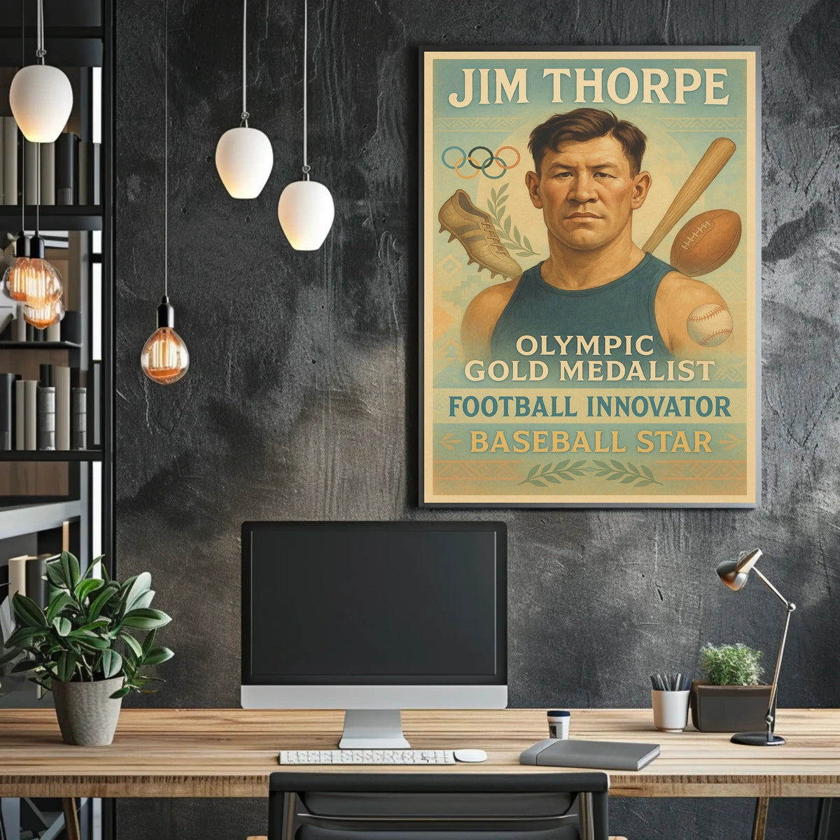 Celebrating a Sports Legend Jim Thorpe Poster
