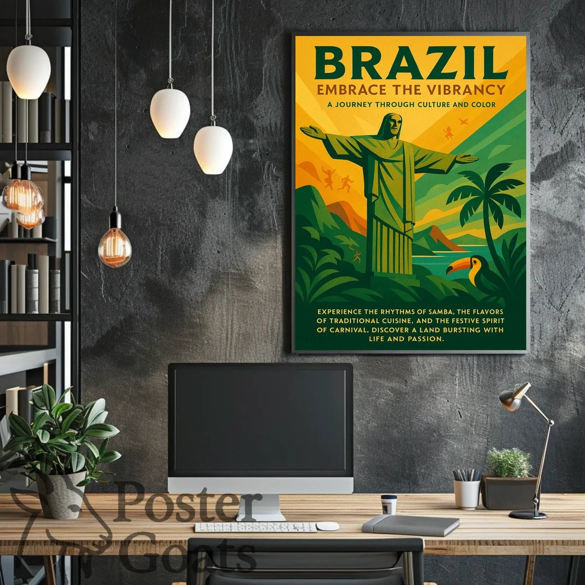 Brazilian Vibrancy and Culture Travel Poster