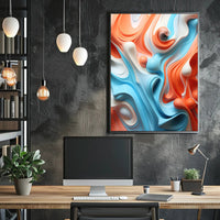 Fluid Energy: Vibrant Abstract Design Poster