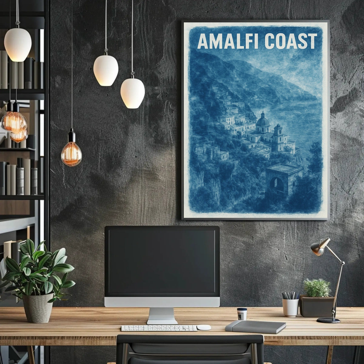 Amalfi Coast Serenity Poster Coastal Decor Wall Art Gift