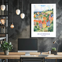 Inverness Scenic Illustration Poster PosterGoat