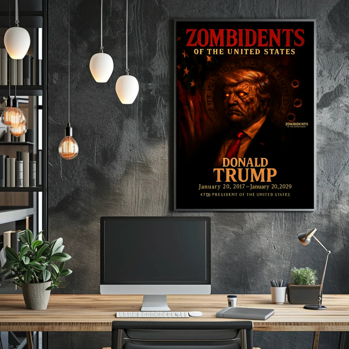 Donald Trump 47th President of the United States Zombidents Poster Series