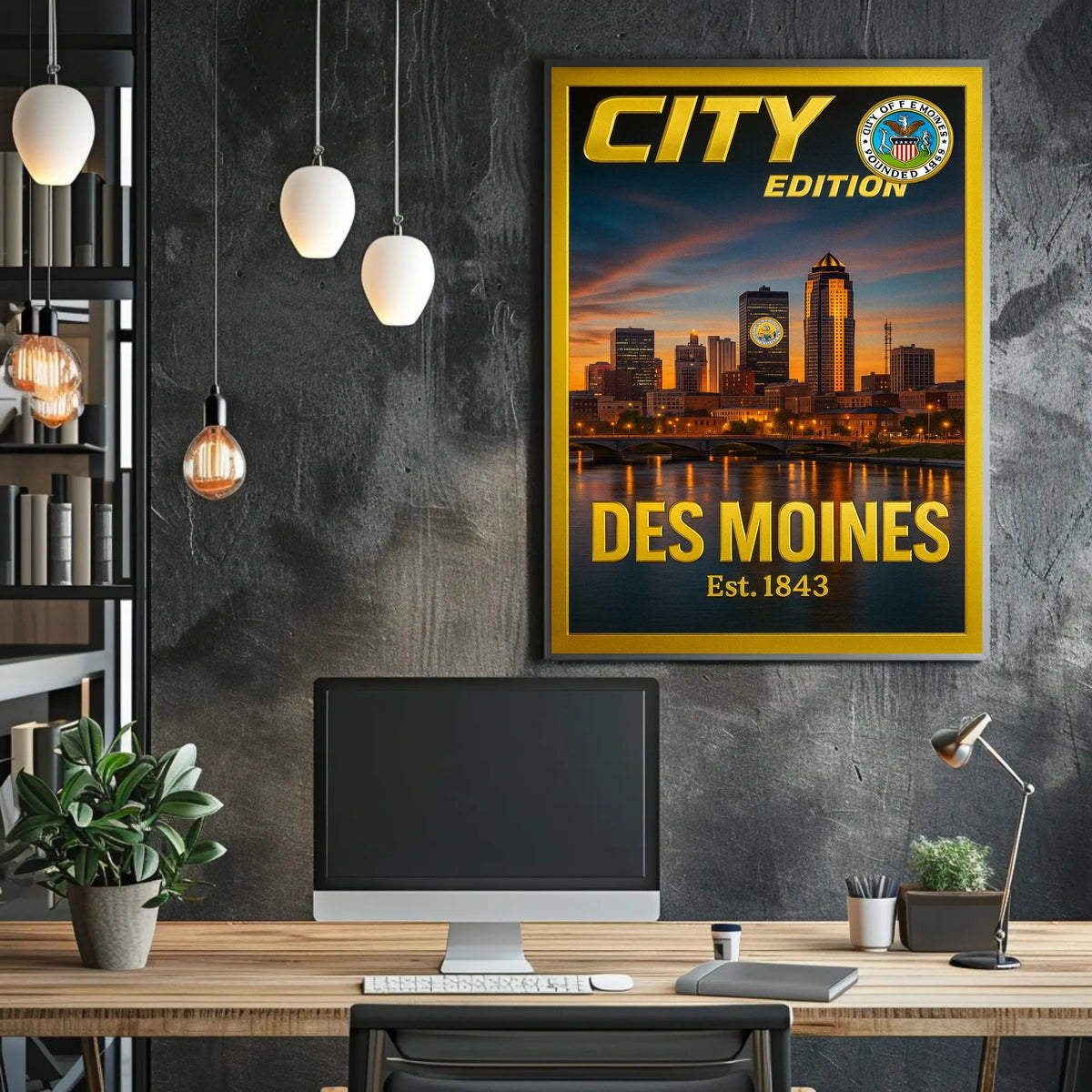 Des Moines City Edition Poster
