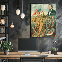 Patriotic African American Soldiers WWI Historical or Presidential Poster
