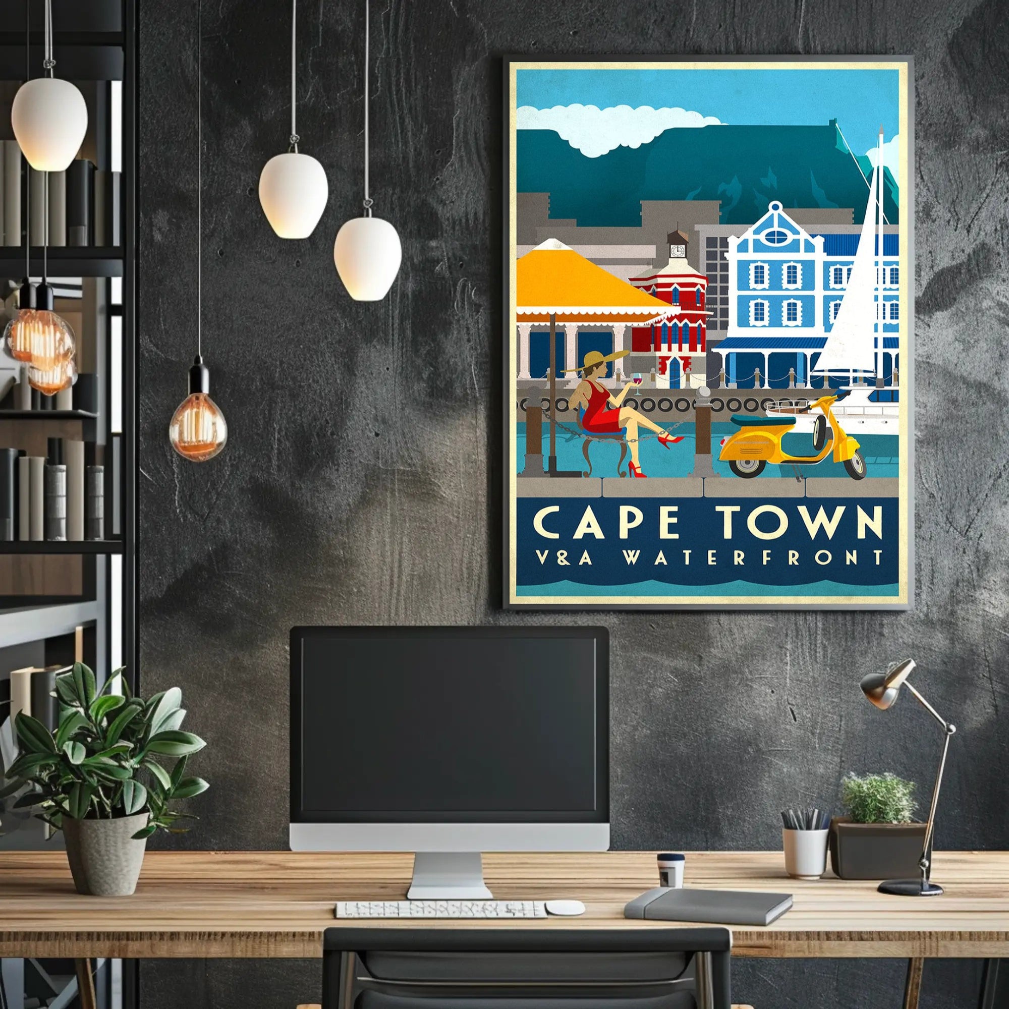 Cape Town V&A Waterfront Leisure Travel Poster PosterGoat