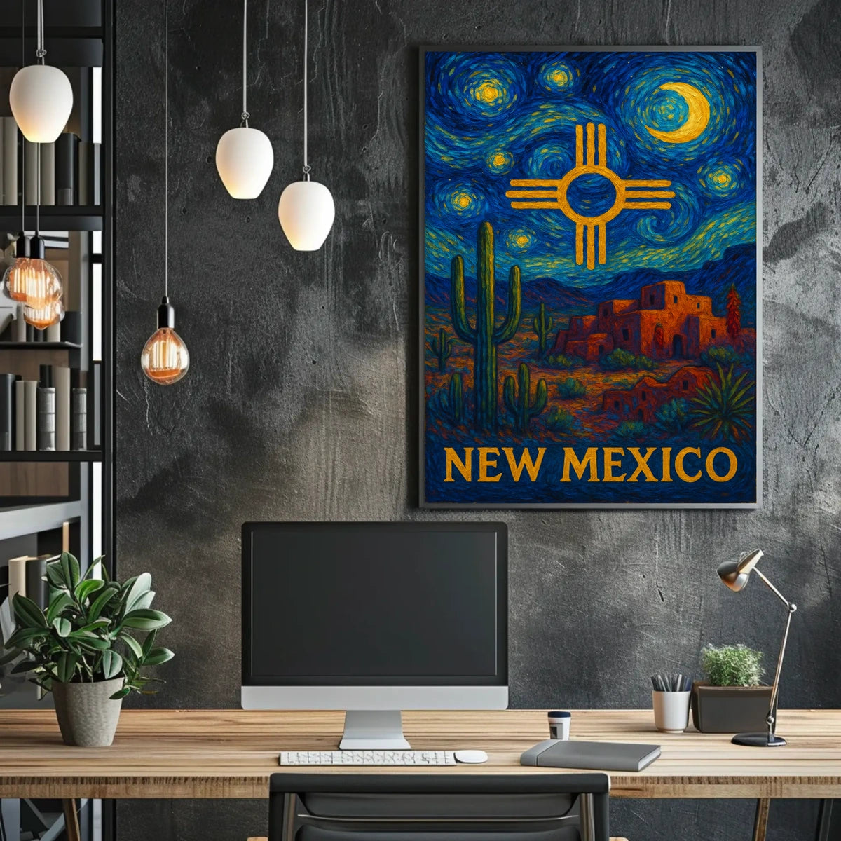 New Mexico Starry Night Heritage Poster