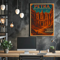 Petra One of the 7 Wonders of the World Poster
