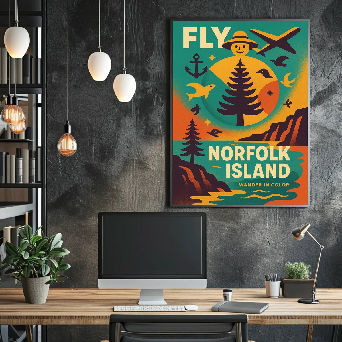 Fly to Norfolk Island Poster