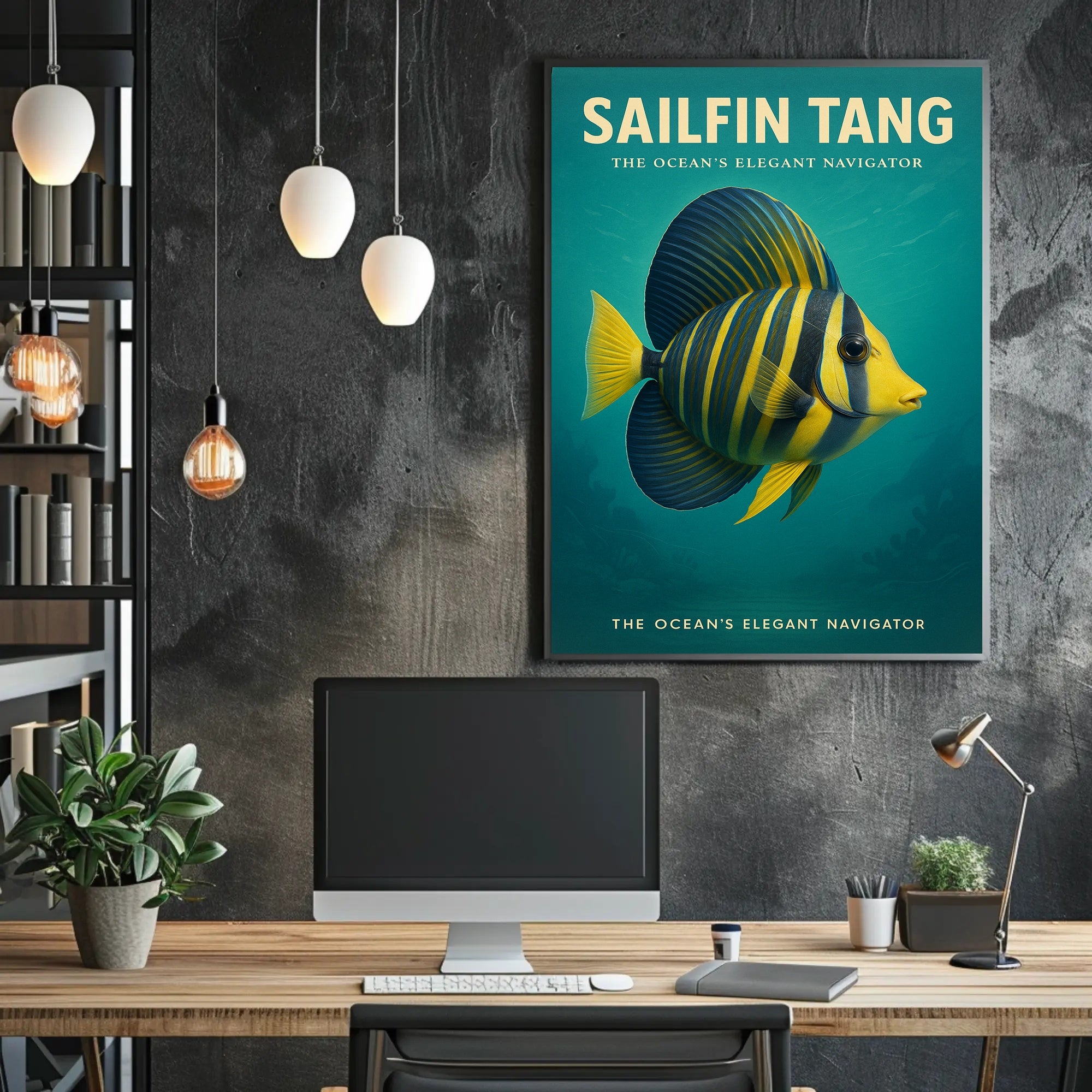 Sailfin Tang The Ocean’s Elegant Navigator Poster PosterGoat