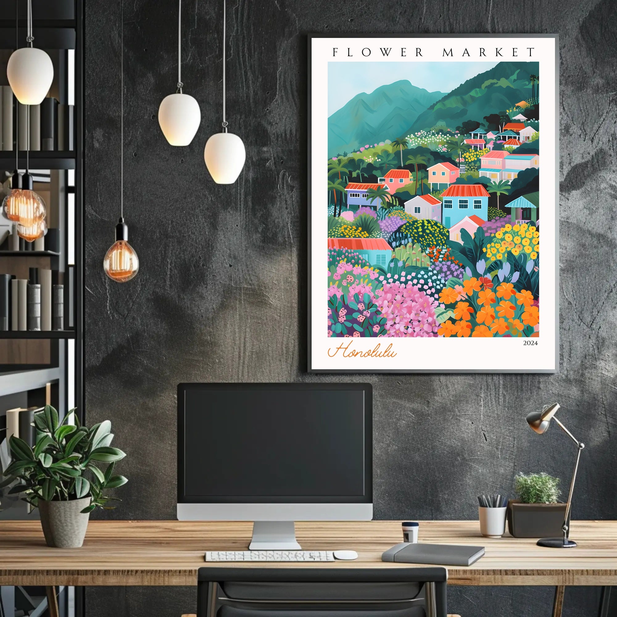 Vibrant Floral Paradise Poster PosterGoat