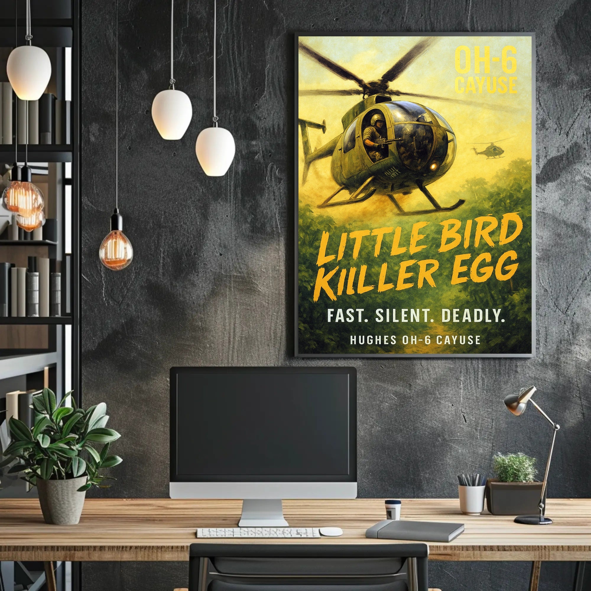 Hughes OH-6 Cayuse Little Bird Killer Egg Poster PosterGoat