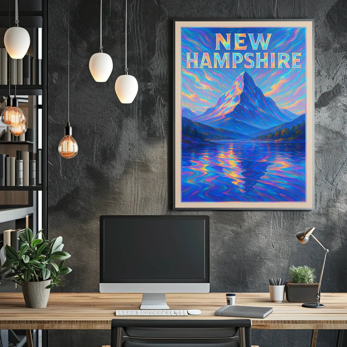 New Hampshire Mountain Scene Poster