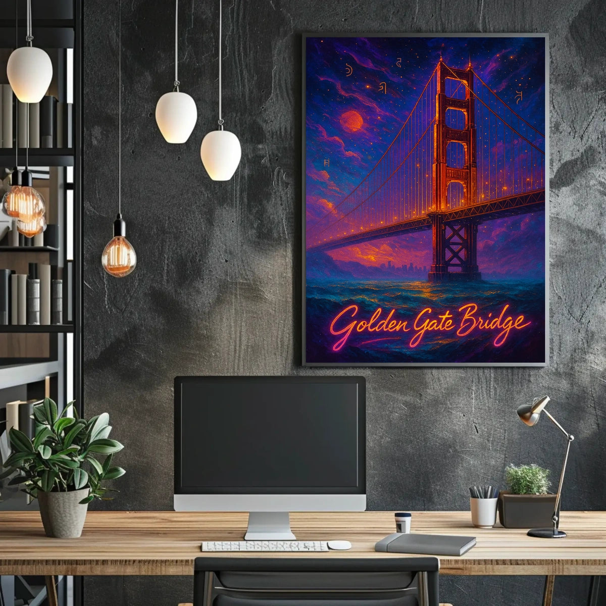 Golden Gate Bridge at Dusk Poster