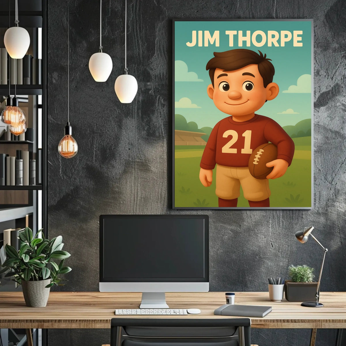 Jim Thorpe Legendary Athlete Poster