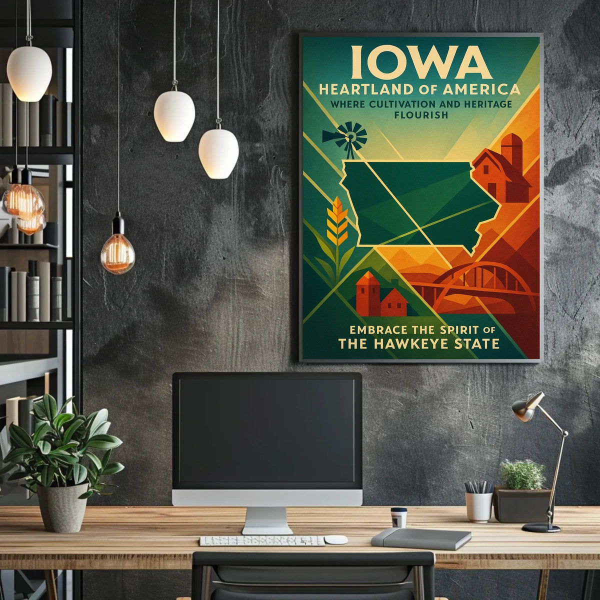 Embrace the Spirit of The Hawkeye State Poster