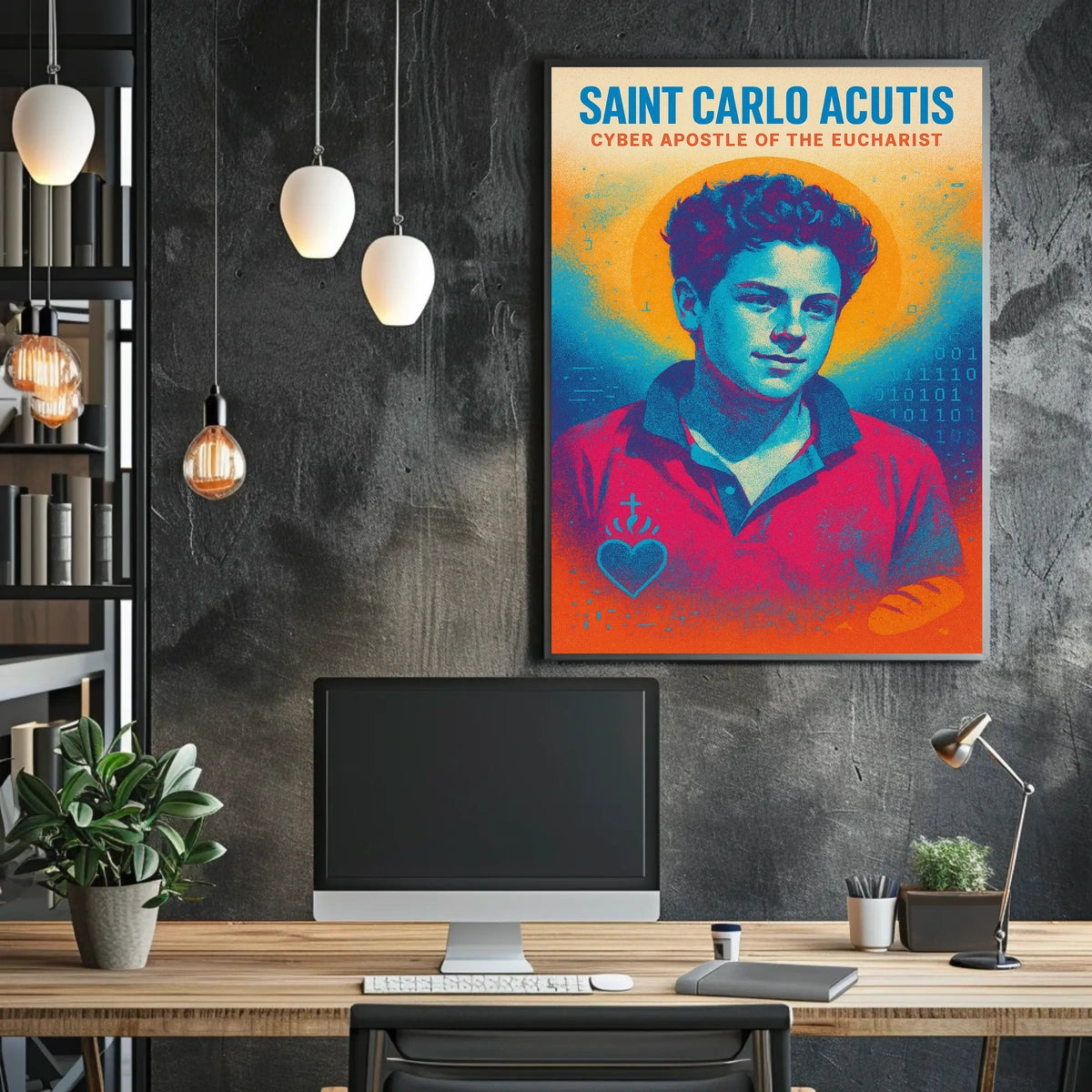 Saint Carlo Acutis Cyber Apostle of the Eucharist Poster