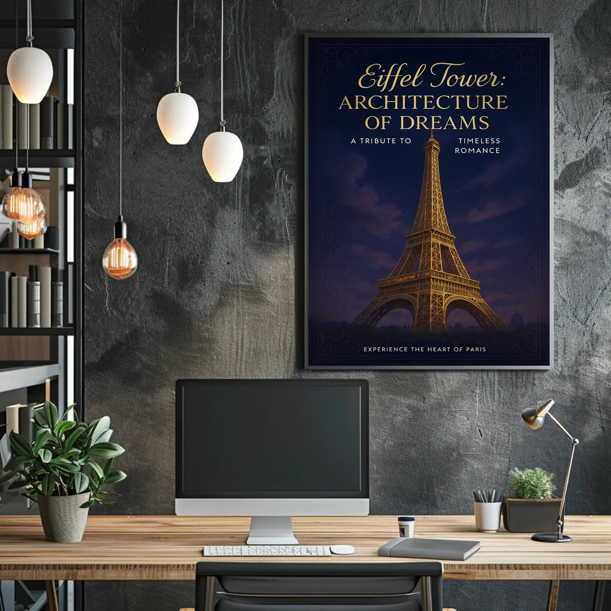 Eiffel Tower Architecture of Dreams Poster