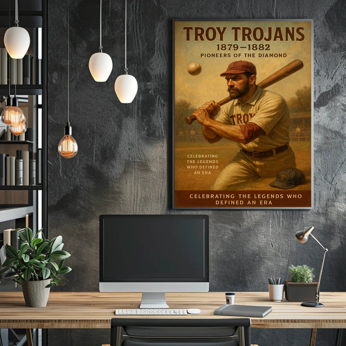 Troy Trojans Pioneers Of The Diamond Poster