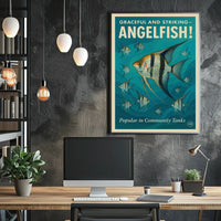 Graceful and Striking Angelfish Poster