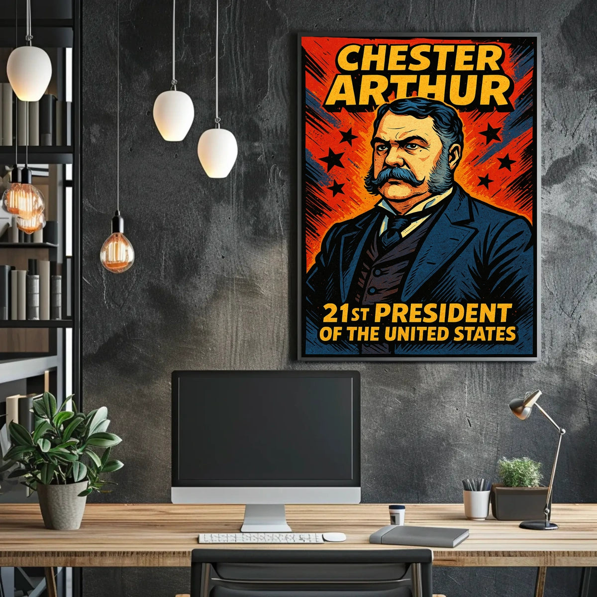 Chester Arthur 21st President Poster Wall Art Decor