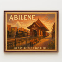Abilene Railway Station Travel Poster Art Print