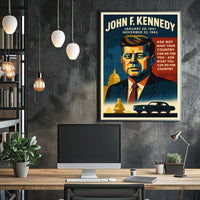 John F. Kennedy Vintage Patriotic Historical or Presidential Poster