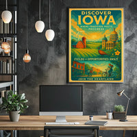Discover Iowa Where Tradition Meets Progress Poster